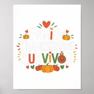Familie Thanksgiving Overlevende Thanksgiving Day Poster