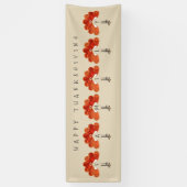 Familie Thanksgivingen Kalkoenen Spandoek (Verticaal)