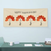 Familie Thanksgivingen Kalkoenen Spandoek (Beurs)