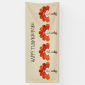 Familie Thanksgivingen Kalkoenen Spandoek (Verticaal)