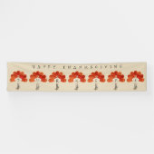 Familie Thanksgivingen Kalkoenen Spandoek (Horizontaal)