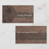 Familie Therapist Appointment Card Afsprakenkaartje (Voorkant / Achterkant)