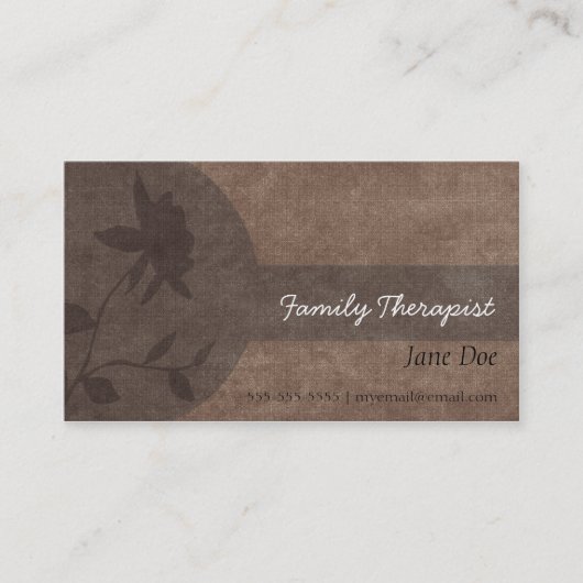 Familie Therapist Appointment Card Afsprakenkaartje (Voorkant)