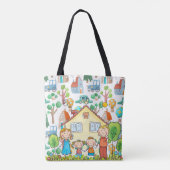 Familie Tote Bag (Achterkant)