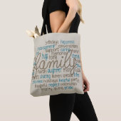 familie touw tekst collage tote bag (Dichtbij)