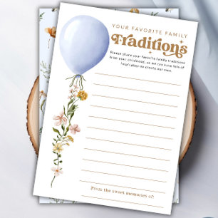 Familie traditie ballon Baby shower spel Kaart