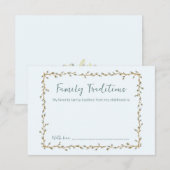 Familie Tradities baby shower Informatiekaartje (Voorkant / Achterkant)