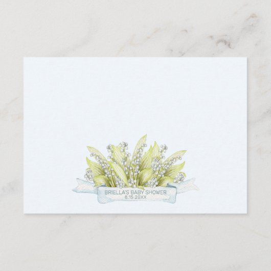 Familie Tradities baby shower Informatiekaartje (Achterkant)