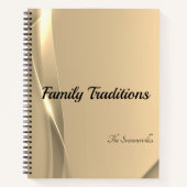 Familie Tradities en Recept Journal | Gouden gloed Notitieboek (Voorkant)
