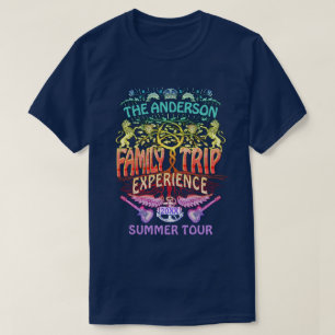 Familie Trip Band Retro 70s Concert Logo Neon T-shirt