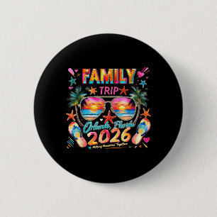 Familie Trip Orlando Florida 2026 Herinneringen Ma Ronde Button 5,7 Cm