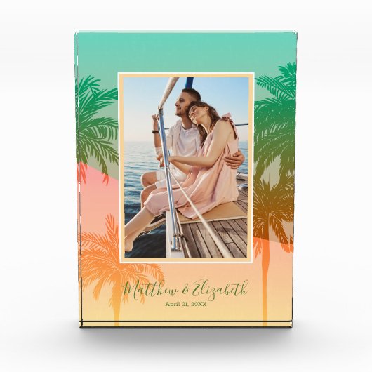 familie Tropische palmbomen Fotoblokken (Voorkant)