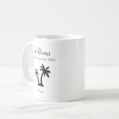 Familie Tropische Vacking Palm Tree Keepomwille Koffiemok (Voorkant links)