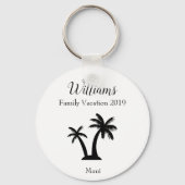 Familie Tropische Vacking Palm Tree Keepomwille Sleutelhanger (Voorkant)