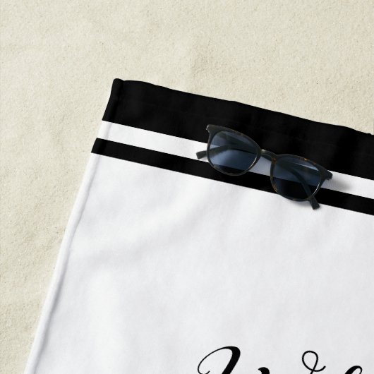 Familie Tropische Vacking Palm Tree Keepomwille Strandlaken (In situ)