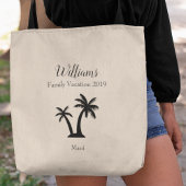 Familie Tropische Vacking Palm Tree Keepomwille Tote Bag