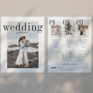 Familie Trouwfotograaf Fotografie prijslijst Flyer