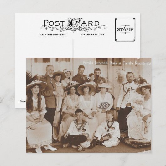 Familie tsaar van Rusland & royals Roemenië Briefk Briefkaart (Voorkant / Achterkant)