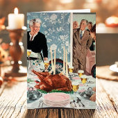  familie Turkije binnenste Thanksgiving Feestdagen Kaart