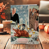  familie Turkije binnenste Thanksgiving Feestdagen Kaart