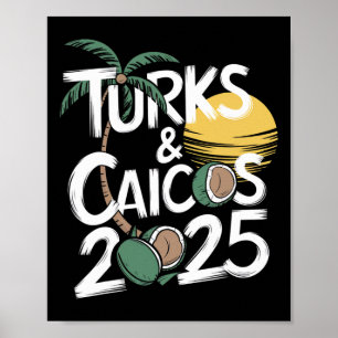 Familie Turks Caicos 2025 Trip Vrienden Groep Vaca Poster