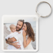 Familie Twee Foto Dubbelzijdige Aluminium Sleutelh Sleutelhanger (Achterkant)