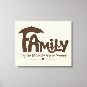 Familie typografie quote canvasprint canvas afdruk