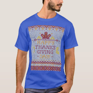 Familie Ugly Christmast Sweater Funny Happy Thanks T-shirt