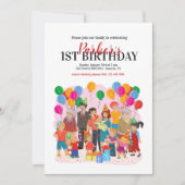 Familie uitnodiging op feestdag (Voorkant)