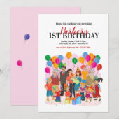 Familie uitnodiging op feestdag (Voorkant / Achterkant)