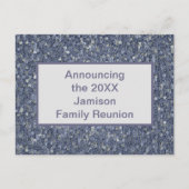 Familie Uitnodiging tot blauwe mozaïek Uitnodiging (Voorkant)