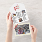 Familie Update Nieuws 🎄✨ Kerstfoto All In One Uitnodiging (Afscheurbaar)