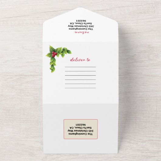 Familie Update Nieuws 🎄✨ Kerstfoto All In One Uitnodiging (Buitenkant)