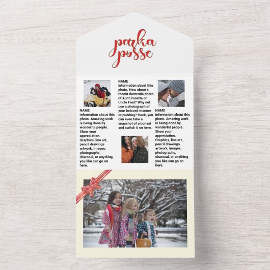 Familie Update Nieuws 🎄✨ Kerstfoto All In One Uitnodiging (Binnen)