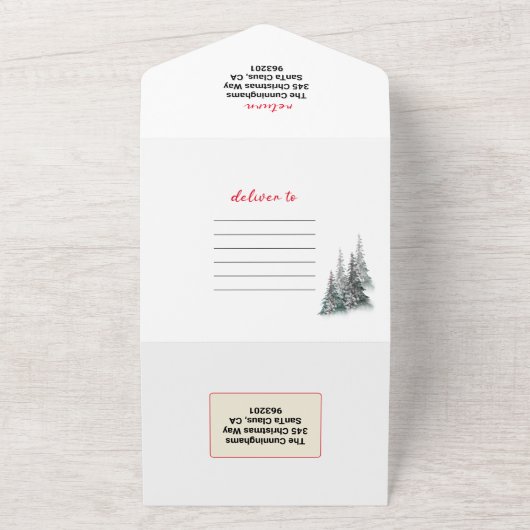 Familie Update Nieuws 🎄✨ Kerstfoto All In One Uitnodiging (Buitenkant)