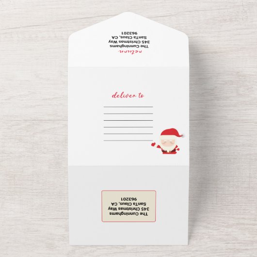 Familie Update Nieuws 🎄✨ Kerstfoto All In One Uitnodiging (Buitenkant)