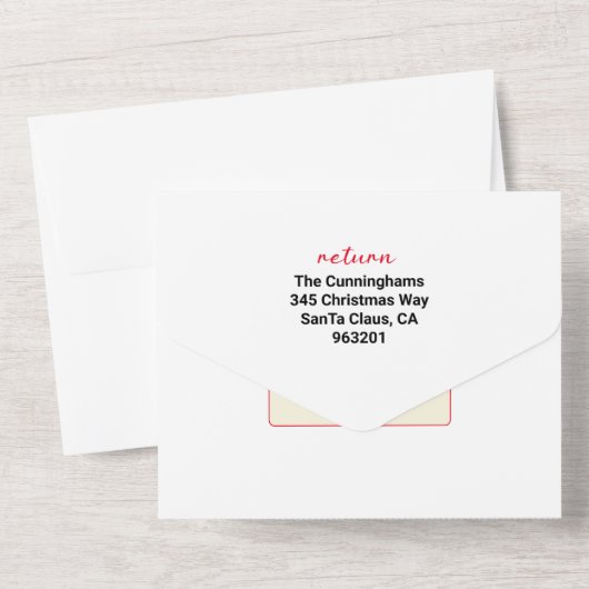 Familie Update Nieuws 🎄✨ Kerstfoto All In One Uitnodiging (Achterkant)