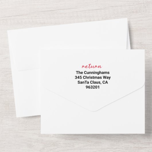 Familie Update Nieuws 🎄✨ Kerstfoto All In One Uitnodiging (Achterkant)