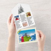 Familie Update Nieuws 🎄✨ Kerstfoto All In One Uitnodiging (Afscheurbaar)