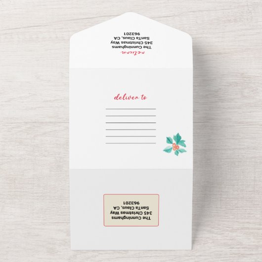 Familie Update Nieuws 🎄✨ Kerstfoto All In One Uitnodiging (Buitenkant)