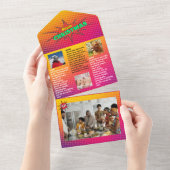 Familie Update Nieuws 🎄✨ Kerstfoto All In One Uitnodiging (Afscheurbaar)