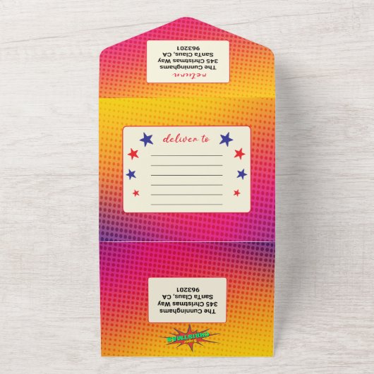 Familie Update Nieuws 🎄✨ Kerstfoto All In One Uitnodiging (Buitenkant)