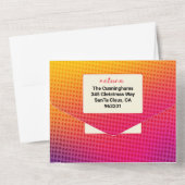 Familie Update Nieuws 🎄✨ Kerstfoto All In One Uitnodiging (Achterkant)