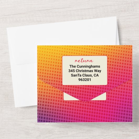 Familie Update Nieuws 🎄✨ Kerstfoto All In One Uitnodiging (Achterkant)