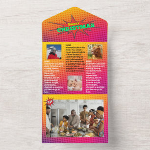 Familie Update Nieuws 🎄✨ Kerstfoto All In One Uitnodiging