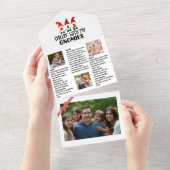 Familie Update Nieuws 🎄✨ Kerstfoto All In One Uitnodiging (Afscheurbaar)