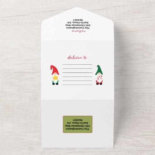 Familie Update Nieuws 🎄✨ Kerstfoto All In One Uitnodiging (Buitenkant)