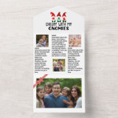 Familie Update Nieuws 🎄✨ Kerstfoto All In One Uitnodiging (Binnen)