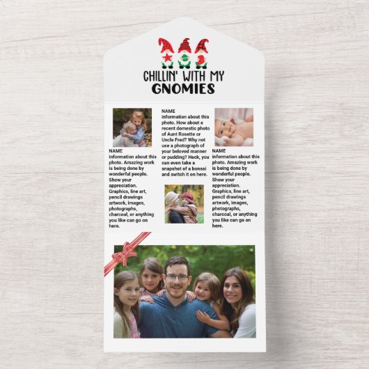 Familie Update Nieuws 🎄✨ Kerstfoto All In One Uitnodiging (Binnen)