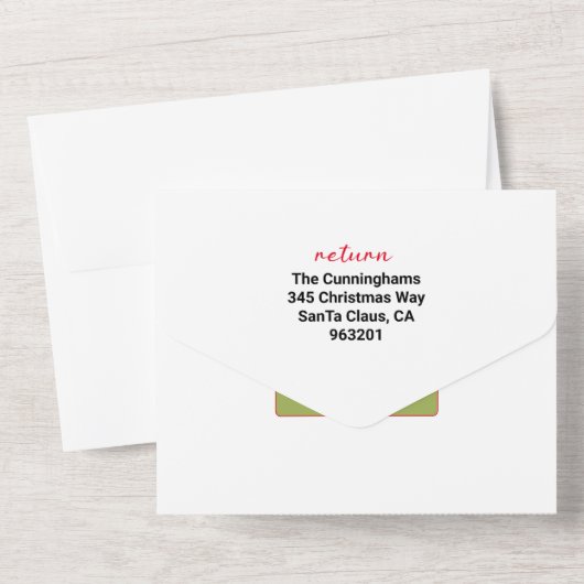 Familie Update Nieuws 🎄✨ Kerstfoto All In One Uitnodiging (Achterkant)